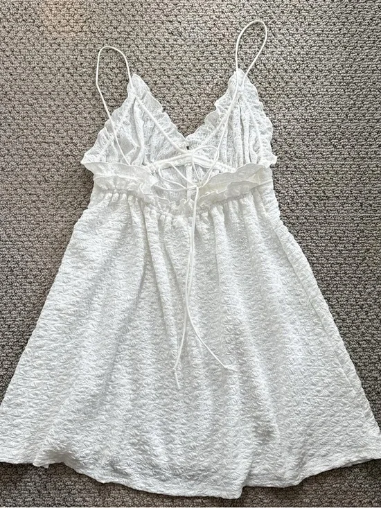 Princess Polly White Textured Mini Dress - Picture 2 of 2